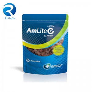 Висока бариера Еко рециклируема стойка за храна за храна или нехранителна опаковка с цип