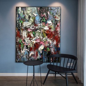 Търговия на едро стълбище Входно декорация Модерно изкуство Анстракт Ръчно изработено масло Платно Картина