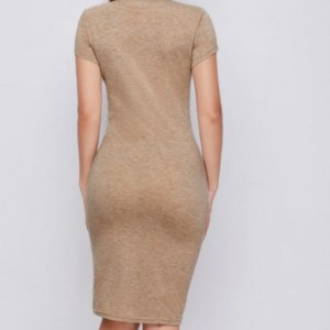 Плетени секси рокля къдри ръкав