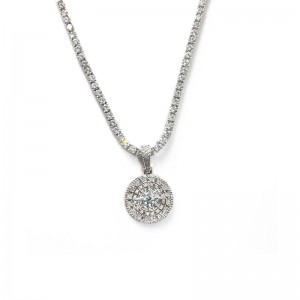 Bling Bling висулка огърлица 18K златни покрития мъжки и жените хип хоп бижута