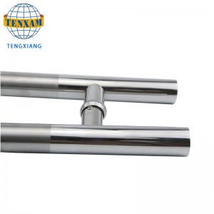 Персонализиране на модерни кръгови тръби H тип неръждаема стомана плъзгаща се врати бани аксесоари душ вратата стъкло дръжка