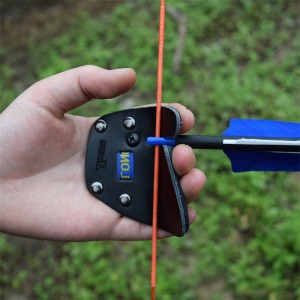 Elong външен 42ft07 s размер lh стрелец с лък площад ръкавица за пръст за Recurve лък на открито спортна стрелба