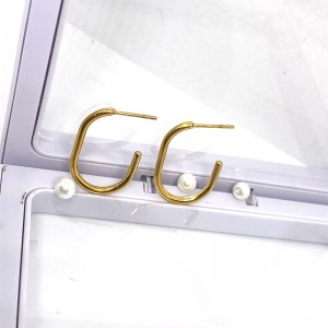 Вакуумно златно покритие от неръждаема стомана 18Kn14k обица