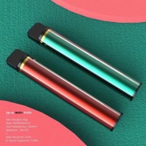 XXL устройства за еднократна употреба Цигари 1800 Puff Pre-напълнени Vape Pen 7ml касети 950mAh e-цигари