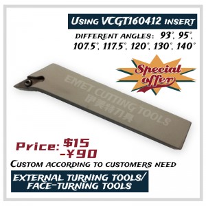 Инструменти за рязане на EMET, външни структурни инструменти, инструменти за завъртане на лицето, инструментите за струговане, SVJCR25...