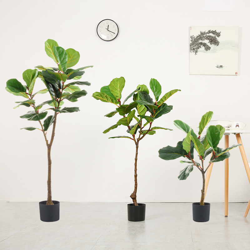 Ярки растения зелени листа изкуствено дърво изкуствени растения за вътрешен и външен домашен деко