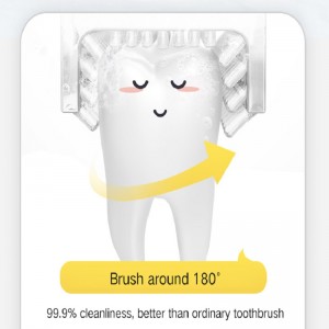 Безопасни ултразвукови силиконови деца електрическа четка за зъби Детска музикална четка с забавление