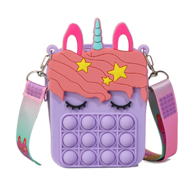 Попърсен рожден ден подарък за деца, Fidget Purse играчки Bubble Освобождаване на стреса чанти