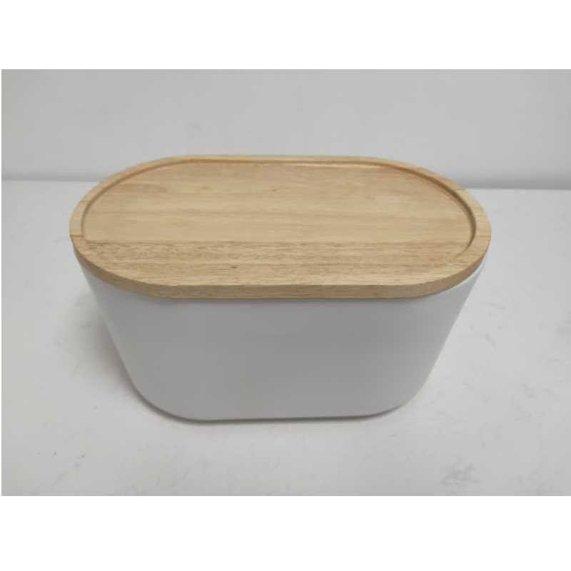 Търговия на едро с дървен капак Керамична кутия за съхранение на хляб