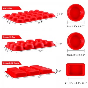 Кръгли правоъгълни силиконови кифлички