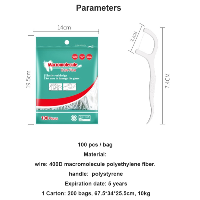 100 бр чанта висококачествени стоматологичен флос производител стоматологичен конец за възрастни стоматологични конци