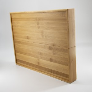 Естествен бамбук Разширяем котлон за съхранение на ножове