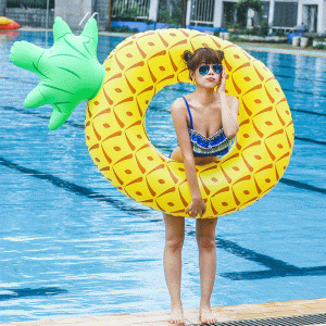 надуваеми ананас плувен пръстен, преносим плувен басейн, водачка за възрастни и деца