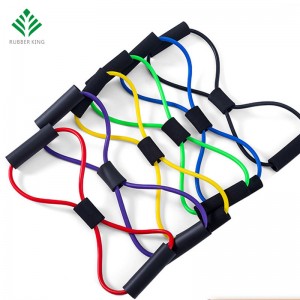 Йога устойчивост на лента тръба разтягане на тялото фитнес мускулна тренировка упражнение 8 тип