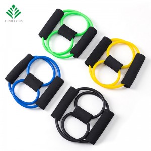 Йога устойчивост на лента тръба разтягане на тялото фитнес мускулна тренировка упражнение 8 тип