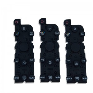 OEM отпечатано лого силикон персонализиран силиконов бутон гума клавиатура за дистанционно управление на телевизия за дистанцио...