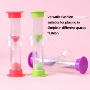 Фабрика гореща продажба цветна мини 135 минути пластмасов пясъчен таймер засмукване чаша часовник