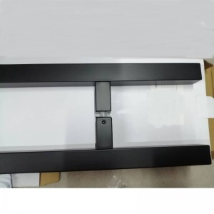 SS-031 Черно висококачествена от неръждаема стомана стъклена врата издърпване дръжка h форма двойна страна, 24 инча квадратна дръжка...