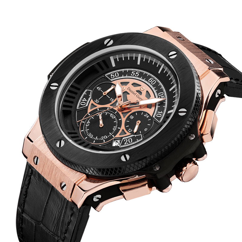 Daniel Gormantop Brand Луксозен спортен часовник мъже Военни часовници Сини гумени каишки Автоматични водоустойчиви часовници RM2204