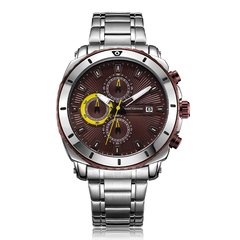 Dniel Gorman от неръждаема стомана луксозен водоустойчив кварц OEM марката ръце ръчни часовници по поръчка лого за китки за китки мъже