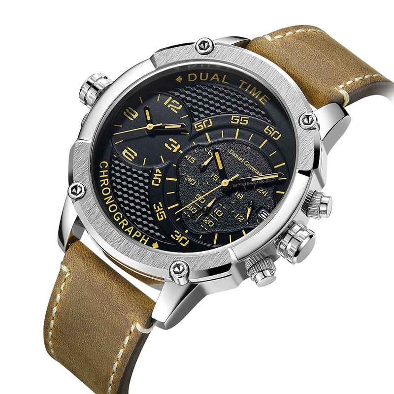 Danlei Gorman RM220 Гледайте топ луксозна марка водоустойчив спортен часовник Кварц военен кожен кожен дропшип Dropshipping