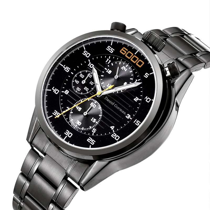Daniel Gorman Casual Quartz Watch Men Класически спортни часовници от неръждаема стомана класически кварцови часовници