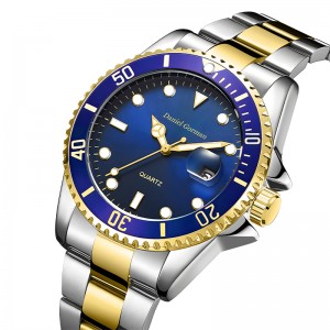 Даниел Горман с най -високо качество на мъжете за спортен часовник Waterproof Classic от неръждаема стомана модна мъжка мъжете за гледане ...