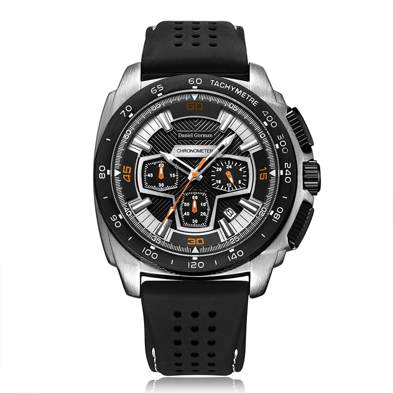 Daniel Gormantop Brand Луксозен спортен часовник мъже Военни часовници Сини гумени каишки Автоматични водоустойчиви часовници RM2206