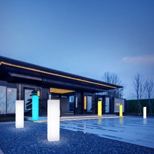 Външна водоустойчива градинска светлина фестивал парти събитие сватба декоративни подови лампи дъга цвят квадратна колона свет...