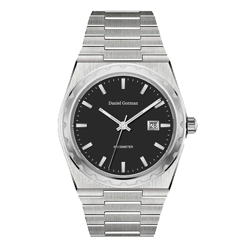 часовници мъже китка от неръждаема стомана многофункционален кварцов часовник DG9001