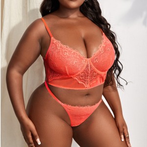 Договор секси флорална дантела 2бр бельо комплект секси нощни дрехи