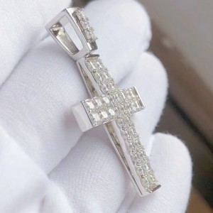 Персонализиран стерлингов сребро 925 с висулка за каменни камъни на Moissanite