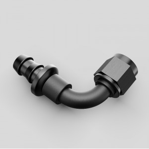 Въртящ се натиск за заключен маркуч Край на натискане на конектор на алуминиева сплав на Barb Barb