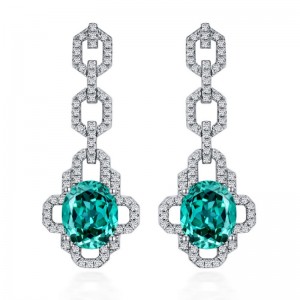 Бижута Tuochen по поръчка стерлинги сребро 925 с каменна обица с висок въглероден диамант