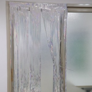 Търговия на едро 1*2м фолио за дъжд завеса за рожден ден купон сватбен фон Декорация дъжд коприна многоцветна пискюл дъжд коприна ...