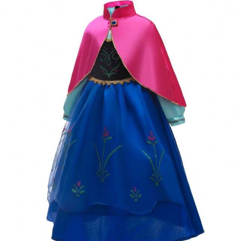 Baige New Kids Fancy Dress Costumes Elsa Anna Long Puffy Halloween Party Ressing With Cape BXDCPF