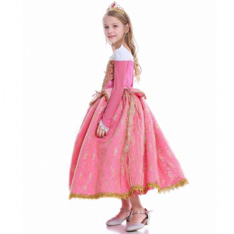 Baige Girls Ress Sleeping Beauty Princess Aurora Lace Dress Cosplay Performance Costume