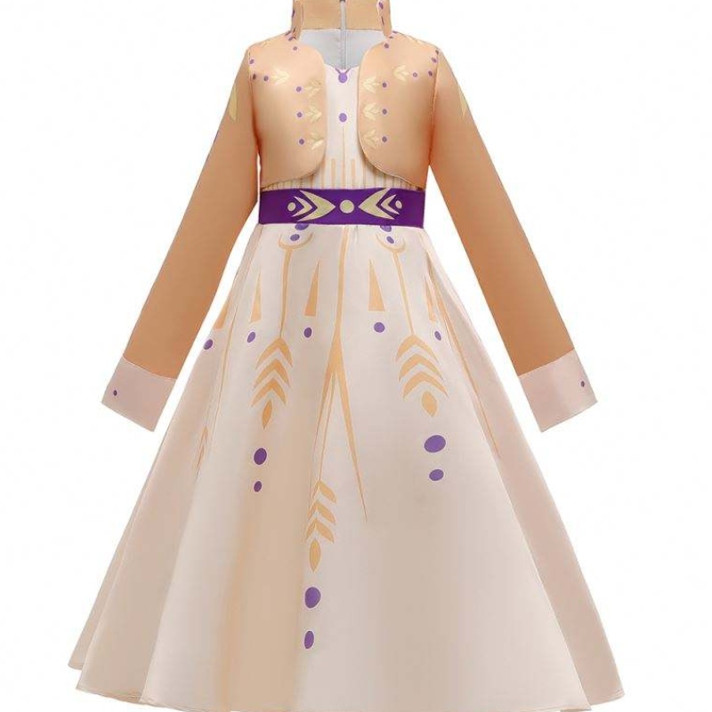 Baige New Elsa Anna Girls Princess Dress Halloween Cosplay Elsa Dress Косплей костюм момичета