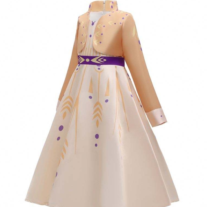 Baige New Elsa Anna Girls Princess Dress Halloween Cosplay Elsa Dress Косплей костюм момичета