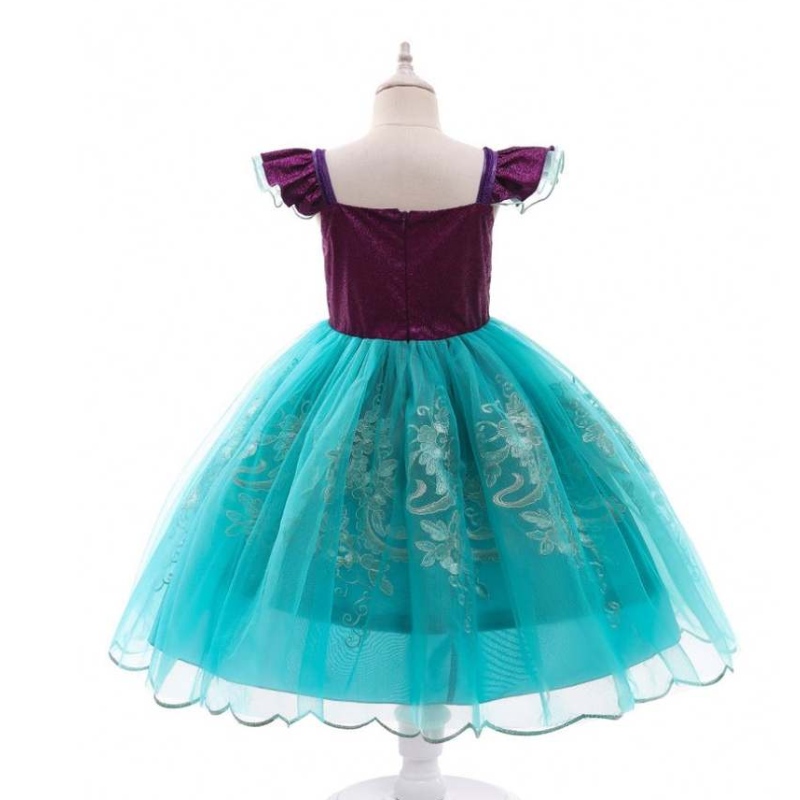 Baige Girls Mermaid Ariel Princess Dress Косплей костюми за момиченце Русалка Облечете деца Хелоуин дрехи