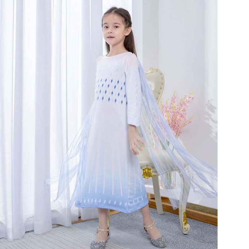 Baige White Princess Elsa Dress Girls рокли Хелоуин костюми за деца телевизия&филмови костюми