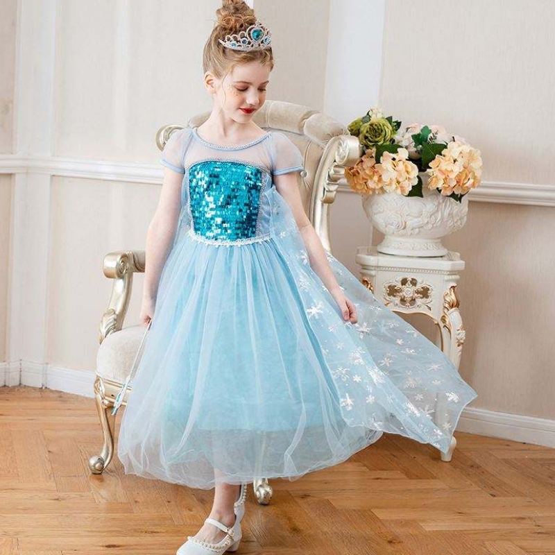 Baige ново пристигане без ръкави Elsa Anna Fashion Kids Costume Cosplay Girls Костюм парти рокли