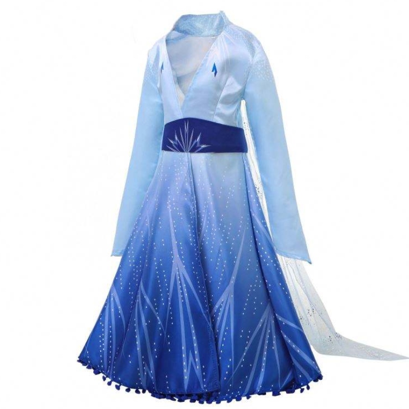 Ново пристигане Elsa Frozen Dress Princess Elsa костюм за момичета