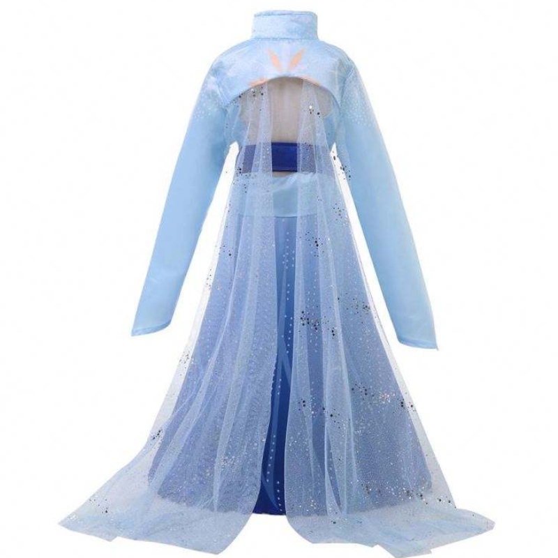 Ново пристигане Elsa Frozen Dress Princess Elsa костюм за момичета