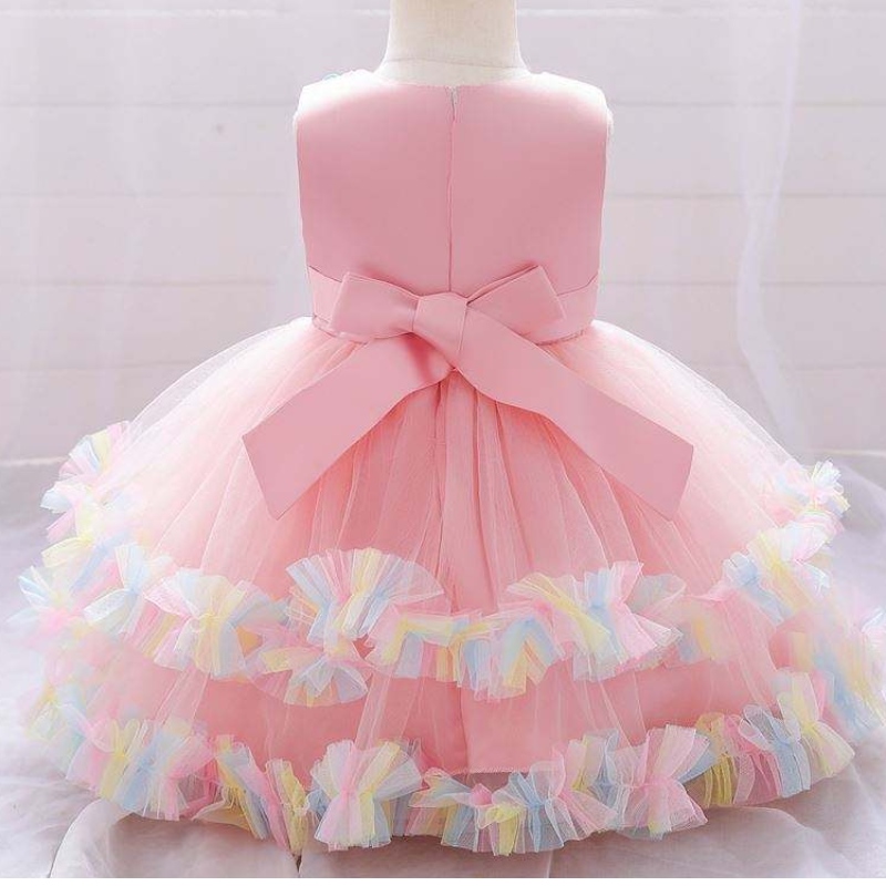Baige Children Unicorn Party Princess Ress Up Flower Gilr рокли Детци момиче сватбена рокля рокля