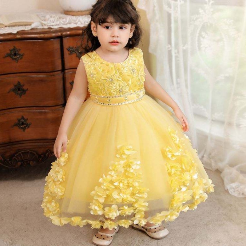 Baige Turkey Style Kids Frock Girl Dress Baige Kids Birthday Party рокля 2 години N2103