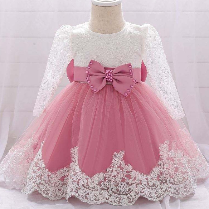 Baige Little Girl Clothing Новородено бебе сватбено парти рокля за шаферка за момиченце L1940XZ