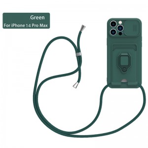 Новият продукт е подходящ за защитно покритие на Apple iPhone14Pro Max, Push Type Window Suspension Rope Anti-Collision Mobile Propecty Cover