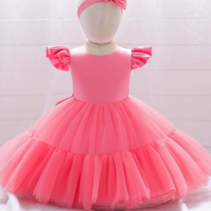 Baige New Fashion Flower Girl Dress Baby Party Рожден ден Сватбена принцеса Детски рокли за дрехи L2038XZ