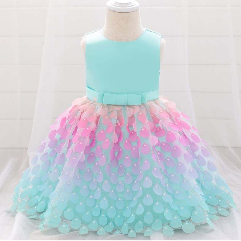 Baige Amazon Top Sale Mermaid Sequin Baby Dress Princess Girls Party Party рокли рокли едно парче момичета парти рокли